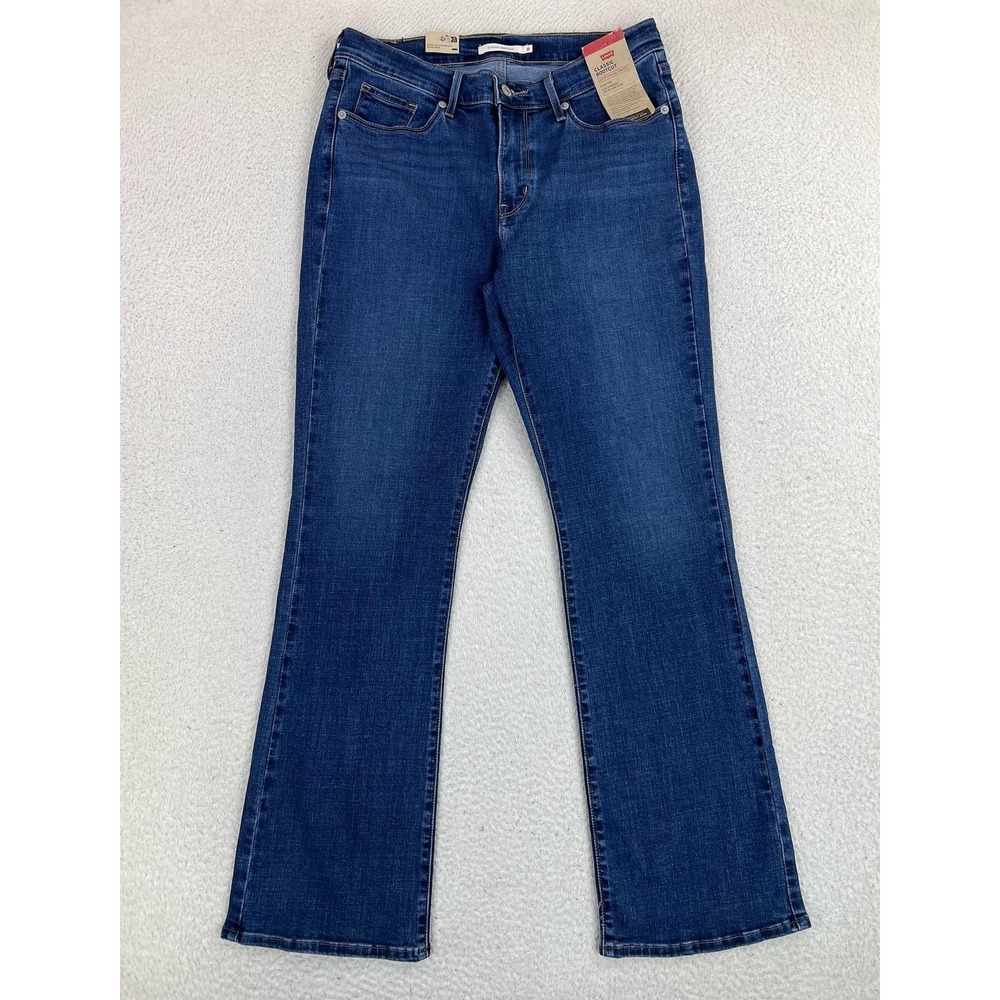 Levis Classic Bootcut Jeans Womens 8 Blue Med Wash Mid Rise Stellar Stretch